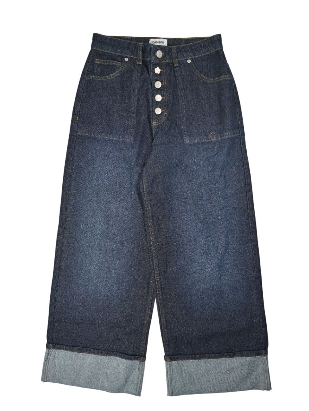 Damson Madder Gigi Ultra Baggy Wide Leg Jeans in Rinse Slate Wash